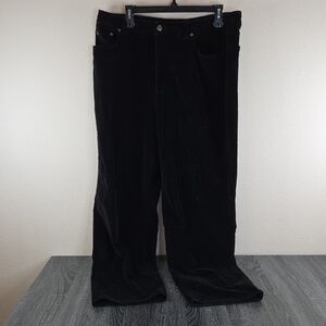 TALBOTS WOMANS 16 Stretch Velvet Black Pants.